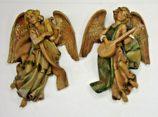 VTG Fontanini Depose Italy Angel Wall Hangings 367/368 Musical Set of Two picture