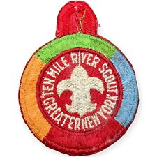 BSA Greater New York Ten Mile River Camp Patch Boy Scout Green Orange Red Blue picture
