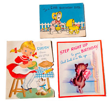 Vintage CUTE Kitty Cat Greeting  Card Lot 1940s 1950s 1960s Birthday SO SWEET picture