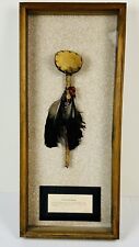 Vintage Antique Native Americans Grandfather Rattle Reproduction In Display Case picture