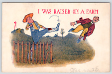 Postcard I was raised on a farm Publisher A. T. F. Co. Chicago picture
