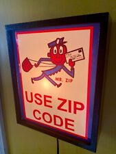 Mr. Zip Postal Carrier Mailman Post Office Bar Man Cave Lighted Man Cave Sign picture
