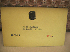 1924 1931 Good Luck Swastika Pin Medal Blank R. Hess Sales Record Card Vintage picture