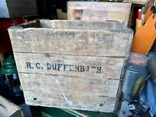 Vintage Wire Sewed Folding Wood Box R. .C DuffLnbach Advertising picture