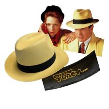 Vintage Comics Dick Tracy Disney Straw Yellow Lightweight Hat Mens Xtra Large picture