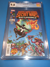 Marvel Super-Heroes Secret Wars Battleworld #1 CGC 9.8 NM/M Gorgeous Gem Wow picture