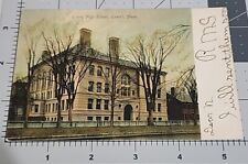 Vintage Postcard - 1908 High School Building Lowell Massachusetts MA Posted picture