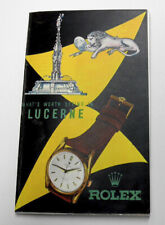 Vtg Rare Rolex Bucherer Watch Booklet Map Souvenir Ads Illustrated Brochure picture