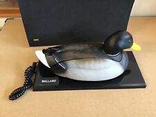 Vintage 1990s Telemania Mallard Duck Quacker Telephone Corded Phone & Base Stand picture