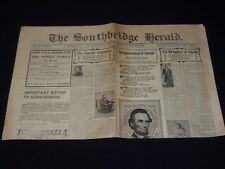 1909 FEBRUARY 4 THE SOUTH BRIDGE HERLAD NEWSPAPER - LINCOLN CENTENARY - K 58 picture