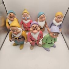 Vintage 1992 Disney Snow White Seven Dwarfs Vinyl Plastic 6” Figures Toys Set 7 picture