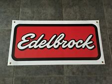 Edelbrock banner sign shop wall garage carburetor intake manifold air intake picture