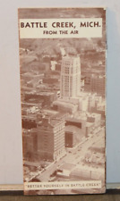 1930s BATTLE CREEK Michigan FROM THE AIR Chamber Commerce BROCHURE Photos picture
