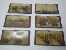 Vintage Stereoview - 1905 Imperial Japanese Army - Port Arthur - Lot Of 6 Photos picture
