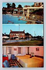 Fredericksburg VA-Virginia Geo Washington Motor Court Advertise Vintage Postcard picture