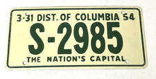 Vintage 1954 District Of Columbia DC Wheaties Cereal Box  License Plate picture