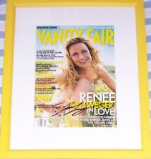 Renee Zellweger autographed signed 2000 Vanity Fair magazine cover matted framed picture