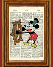  Steamboat Willie Mickey Mouse Dictionary Art Print Poster Picture Disney  picture