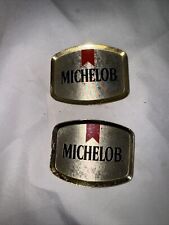 2 Old Michelob Tap Handle Badges Part From A Three Sided Handle 3