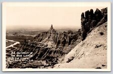 RPPC~Rapid City South Dakota~An Outpost In The Badlands~Real Photo Postcard picture