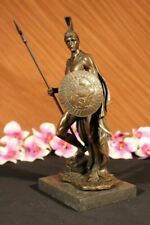 Art Deco Roman Soldier Warrior Bronze Sculpture Statue Figurine Decor Hot Cast picture