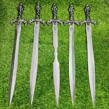 LOT OF 5 PCS SWORDS Hand Forged Sword, Damascus Sword, Long Sword, Viking Sword picture