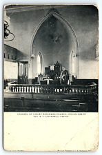 1906 TELFORD PA CHANCEL CHRIST REFORMED CHURCH INDIAN CREEK POSTCARD P3908 picture