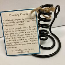 Cast iron Spiral Adjustable Candlestick Courting Candle Holder Old Salem NWT picture