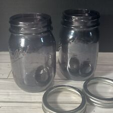 2 Purple Ball Mason Pint Jar 