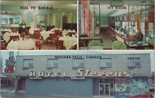 Niagara Falls, ON: Hotel Stevens, Multi-View - Vintage Canadian Postcard picture