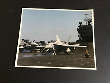 ORIGINAL MCDONNELL DOUGLAS PHOTO F-18 HORNET ON CARRIER GEM MINT picture