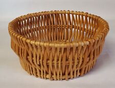 Vintage Hand Woven Round Wicker Rattan Basket Fruit Food Display Decor Storage picture