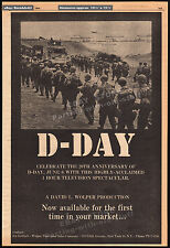 D-DAY - June 6, 1944 - Original 1964 Trade AD / promo / poster _ David L Wolper picture