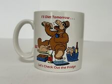 Vintage ALF “I'll Diet Tomorrow” Coffee Mug 1987 Russ Alien Productions 10 oz  picture