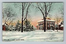Bath ME-Maine, Old Ladies Home, Scenic Outside, Vintage Postcard picture