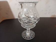 Vintage Full Lead Crystal King Edward Diamond Cut (2 Pc.)  Hurricane Candle Lamp picture
