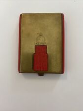Vintage Red And Gold Tone Coty Compact Make Up Case with Mirror picture
