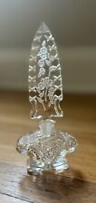 Exceptional Czech Perfume Bottle With Carved Flowers Art Deco picture