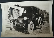 Vintage 1917 REO Truck Storefront New Jersey License Plate Original Photo picture