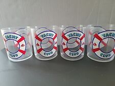 Vtg 4 Georges Briard Acrylic Lowball Glasses Nautical Yacht Club  picture