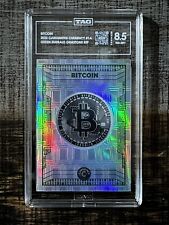 2022 Cardsmiths CURRENCY BITCOIN #1a Gemstone Refractor EMERALD 08/99 Rare picture