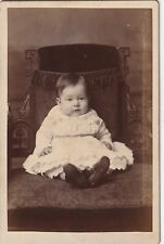 Photo of C. Merryweather Baby in Lace Gown by Childs Shepming, MI c. 1890 Chair picture