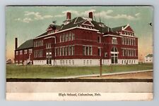 Columbus NE-Nebraska, Columbus High School, Antique Vintage Souvenir Postcard picture