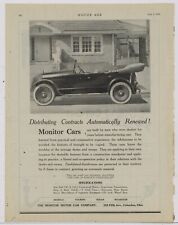 1920 Monitor Motor Car Co. Ad: Specs Listed - Service Unexcelled - Columbus OhiO picture