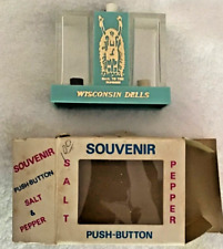 Vintage Wisconsin Dells Push Button Salt Pepper Hong Kong picture