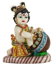 Makhan Chor Krishna Idol For Home Diwali Pooja Decoration, 19 X 15 X 9 cm US picture