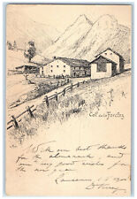 1901 Farm Mountain Building Cop De La Forc Paz Switzerland Posted Postcard picture
