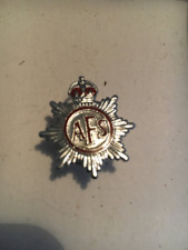 London Auxiliary Fire Service Lapel badge button Kings Crown WWII picture