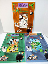 The Walt Disney Treasure Chest Big Books 1991 Bambi Dalmatians Pete Pan Lot of 3 picture