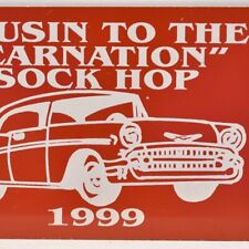 Vintage 1999 Crusin To The Carnation Sock Hop Antique Car Meet Show Ohio Plaque picture